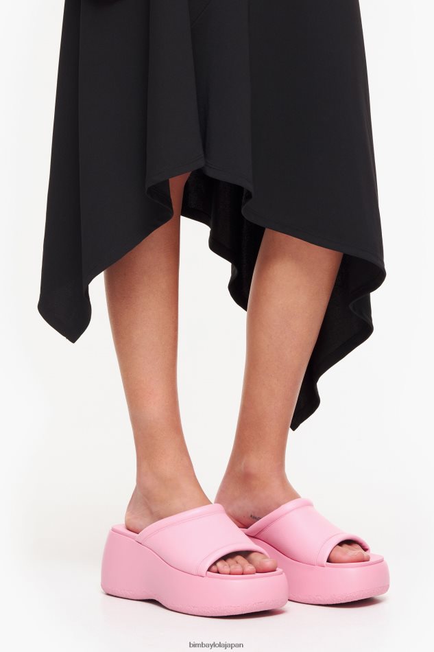 フットウェアー Bimba Y Lola レザープラットフォームサンダル ピンク 6BZ0X0567