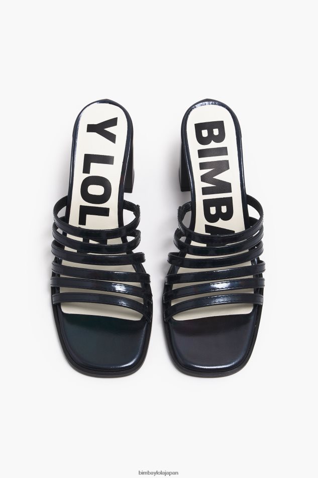 フットウェアー Bimba Y Lola レザーヒールサンダル 黒 6BZ0X0575
