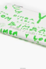 アクセサリー Bimba Y Lola クロコダイルプリント 長方形小銭入れ 白 6BZ0X01042 - 画像 (2)