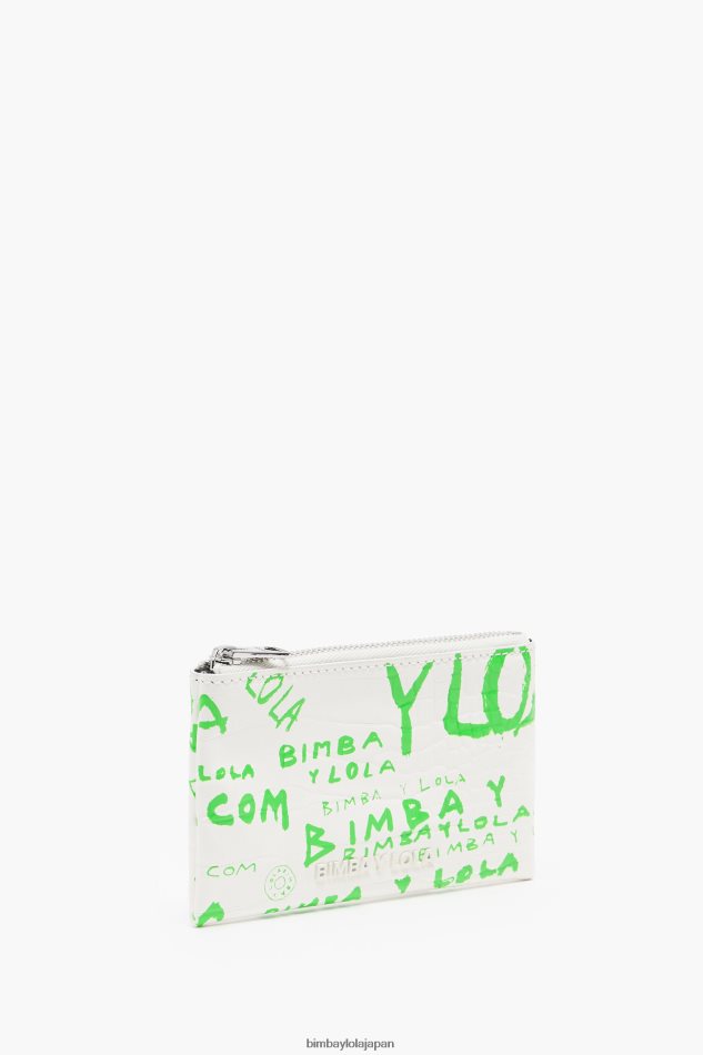 e382a2e382afe382bbe382b5e383aae383bc_bimba_y_lola_e382afe383ade382b3e38380e382a4e383abe38397e383aae383b3e38388_e995b7e696b9e5.jpg アクセサリー Bimba Y Lola クロコダイルプリント 長方形小銭入れ 白 6BZ0X01042 - 画像 (1)