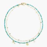 アクセサリー Bimba Y Lola ショートストーンドルフィンネックレス ターコイズ 6BZ0X0732