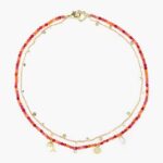 アクセサリー Bimba Y Lola ショートストーンドルフィンネックレス コーラル 6BZ0X0733