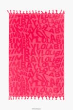 アクセサリー Bimba Y Lola ジャガードロゴタオル フクシア 6BZ0X0876 - 画像 (3)