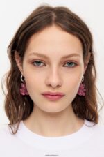 アクセサリー Bimba Y Lola テディベア フープイヤリング ピンク 6BZ0X01139 - 画像 (2)