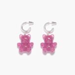 アクセサリー Bimba Y Lola テディベア フープイヤリング ピンク 6BZ0X01139