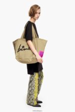 アクセサリー Bimba Y Lola ナイロンショッパーバッグ ベージュ 6BZ0X0122 - 画像 (7)