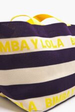 アクセサリー Bimba Y Lola ニットショッパーバッグ 海軍 6BZ0X0127 - 画像 (2)