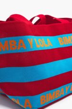 アクセサリー Bimba Y Lola ニットショッパーバッグ 赤 6BZ0X0126 - 画像 (2)
