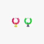 アクセサリー Bimba Y Lola ネオンフープイヤリング 結晶 6BZ0X0748
