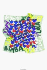 アクセサリー Bimba Y Lola ハーツ グラフィティ ロゴ スカーフ ミント 6BZ0X0613 - 画像 (4)