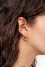 アクセサリー Bimba Y Lola ハートのフープイヤリング ゴールデン 6BZ0X0778 - 画像 (2)