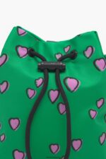 アクセサリー Bimba Y Lola ハートプリントの小さなバケツミニバッグ 緑 6BZ0X01085 - 画像 (2)