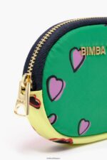 アクセサリー Bimba Y Lola ハートプリントの小銭入れ 楕円形の緑 6BZ0X01027 - 画像 (2)