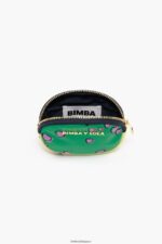 アクセサリー Bimba Y Lola ハートプリントの小銭入れ 楕円形の緑 6BZ0X01027 - 画像 (3)