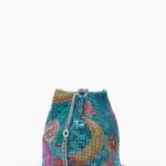 アクセサリー Bimba Y Lola バナナミックスプリント メッシュバケットバッグ アクアマリン 6BZ0X0145