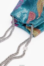 アクセサリー Bimba Y Lola バナナミックスプリント メッシュバケットバッグ アクアマリン 6BZ0X0145 - 画像 (3)