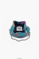 アクセサリー Bimba Y Lola バナナミックスプリント メッシュバケットバッグ アクアマリン 6BZ0X0145 - 画像 (4)