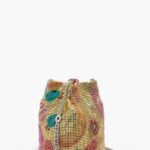 アクセサリー Bimba Y Lola バナナミックスプリントメッシュバッグバケットバッグ ゴールデン 6BZ0X0146