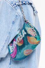 アクセサリー Bimba Y Lola バナナミックスメッシュ円筒袋 アクアマリン 6BZ0X0143 - 画像 (2)