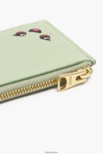アクセサリー Bimba Y Lola パステル調のレザー製長方形小銭入れ 緑 6BZ0X0997 - 画像 (2)
