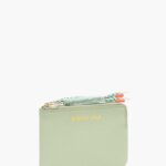 アクセサリー Bimba Y Lola パステル調のレザー製長方形小銭入れ 緑 6BZ0X0986