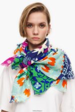 アクセサリー Bimba Y Lola パッチワークショール アクアマリン 6BZ0X0650 - 画像 (2)