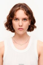 アクセサリー Bimba Y Lola パール付きショートハートネックレス ゴールデン 6BZ0X0788 - 画像 (2)