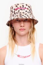 アクセサリー Bimba Y Lola ヒョウ柄コットンバケットハット 自然 6BZ0X0866 - 画像 (2)