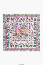 アクセサリー Bimba Y Lola フローラルロゴ スカーフ 白 6BZ0X0655