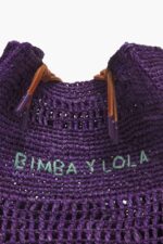 アクセサリー Bimba Y Lola ラフィアトートバッグ 紫 6BZ0X0113 - 画像 (2)