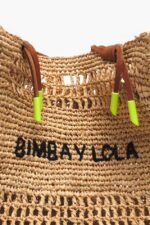 アクセサリー Bimba Y Lola ラフィアトートバッグ 自然 6BZ0X0114 - 画像 (2)