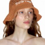 アクセサリー Bimba Y Lola ラフィアバケットハット オレンジ 6BZ0X01205