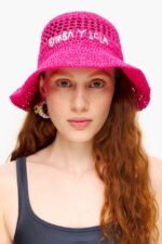 アクセサリー Bimba Y Lola ラフィアバケットハット ピンク 6BZ0X0854 - 画像 (2)