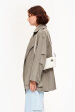アクセサリー Bimba Y Lola レザー トラペジウム クロスボディバッグ オフホワイト 6BZ0X013 - 画像 (2)