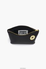 アクセサリー Bimba Y Lola レザー トラペジウム クロスボディバッグ 黒 6BZ0X012 - 画像 (4)