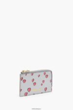 アクセサリー Bimba Y Lola レザー レクタングル スモール ハート プリント コインケース グレー 6BZ0X01008