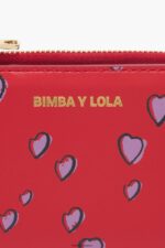 アクセサリー Bimba Y Lola レザースモールハート長方形財布 赤 6BZ0X01004 - 画像 (4)