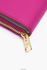 アクセサリー Bimba Y Lola レザーフラップ財布 フクシア 6BZ0X0998 - 画像 (2)