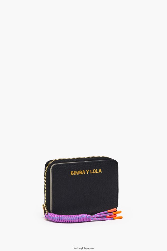 e382a2e382afe382bbe382b5e383aae383bc_bimba_y_lola_e383ace382b6e383bce38395e383a9e38383e38397e8b2a1e5b883_e9bb92_6bz0x0985.jpg アクセサリー Bimba Y Lola レザーフラップ財布 黒 6BZ0X0985 - 画像 (1)