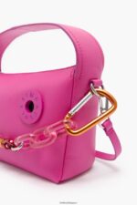 アクセサリー Bimba Y Lola レザーホーボーバッグ フクシア 6BZ0X058 - 画像 (3)
