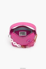 アクセサリー Bimba Y Lola レザーホーボーバッグ フクシア 6BZ0X058 - 画像 (4)