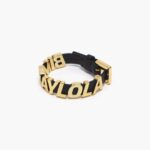 アクセサリー Bimba Y Lola レザーロゴレターブレスレット 黒 6BZ0X01141