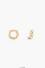 アクセサリー Bimba Y Lola レターミニフープイヤリング j 6BZ0X01158