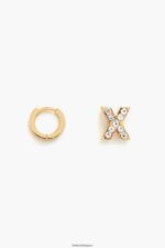アクセサリー Bimba Y Lola レターミニフープイヤリング バツ 6BZ0X01172