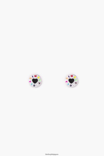 アクセサリー Bimba Y Lola ロゴハートイヤリング 銀 6BZ0X0694