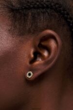 アクセサリー Bimba Y Lola ロゴボタンピアス 黒 6BZ0X0826 - 画像 (2)