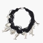 アクセサリー Bimba Y Lola ロングコードイルカネックレス 黒 6BZ0X0849