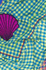アクセサリー Bimba Y Lola 刺繍入りギンガムチェックショール 黄色 6BZ0X0633 - 画像 (3)
