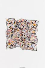 アクセサリー Bimba Y Lola 花、鳥、蝶、スカーフ 白 6BZ0X0637 - 画像 (4)