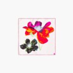 アクセサリー Bimba Y Lola 花柄のシルクスカーフ オフホワイト 6BZ0X0606